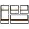 vidaXL 4 Piece Wall Shelf Set with Bars Brown Oak Engineered Wood
