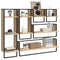 vidaXL 6 Piece Wall Shelf Set with Bars Sonoma Oak Engineered Wood