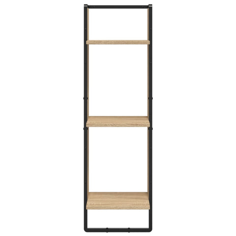 vidaXL 6 Piece Wall Shelf Set with Bars Sonoma Oak Engineered Wood
