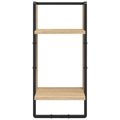 vidaXL 6 Piece Wall Shelf Set with Bars Sonoma Oak Engineered Wood