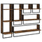 vidaXL 6 Piece Wall Shelf Set with Bars Smoked Oak Engineered Wood
