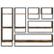 vidaXL 6 Piece Wall Shelf Set with Bars Smoked Oak Engineered Wood