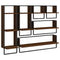 vidaXL 6 Piece Wall Shelf Set with Bars Brown Oak Engineered Wood