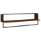 vidaXL 6 Piece Wall Shelf Set with Bars Brown Oak Engineered Wood
