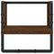 vidaXL 6 Piece Wall Shelf Set with Bars Brown Oak Engineered Wood