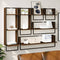 vidaXL 6 Piece Wall Shelf Set with Bars Brown Oak Engineered Wood