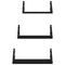 vidaXL 3 Piece Wall Shelf Set Black Engineered Wood