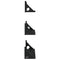 vidaXL 3 Piece Wall Shelf Set Black Engineered Wood