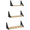 vidaXL 3 Piece Wall Shelf Set Sonoma Oak Engineered Wood
