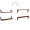 vidaXL Wall Shelves 2 pcs Smoked Oak 60x15x15.5 cm