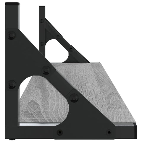vidaXL Wall Shelves 2 pcs Grey Sonoma 60x15x15.5 cm