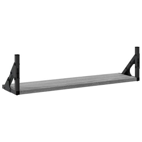 vidaXL Wall Shelves 2 pcs Grey Sonoma 60x15x15.5 cm