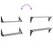 vidaXL Wall Shelves 2 pcs Grey Sonoma 60x15x15.5 cm