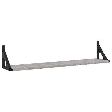 vidaXL Wall Shelves 2 pcs Grey Sonoma 80x15x15.5 cm Engineered wood