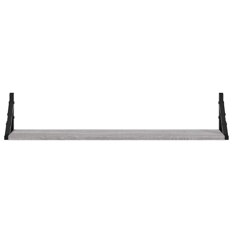 vidaXL Wall Shelves 2 pcs Grey Sonoma 80x15x15.5 cm Engineered wood
