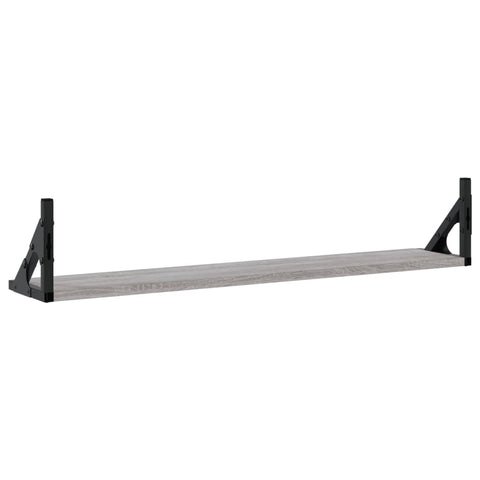 vidaXL Wall Shelves 2 pcs Grey Sonoma 80x15x15.5 cm Engineered wood
