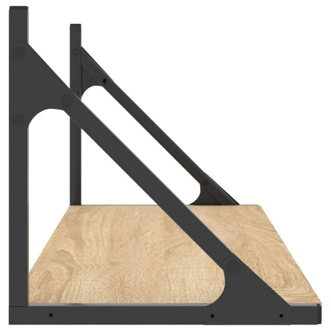 vidaXL Wall Shelves 2 pcs Sonoma Oak 80x25x25.5 cm Engineered wood