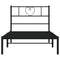vidaXL Metal Bed Frame without Mattress with Headboard Black 100x190cm