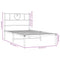 vidaXL Metal Bed Frame without Mattress with Headboard White 90x200cm