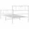 vidaXL Metal Bed Frame without Mattress with Footboard White 90x190cm