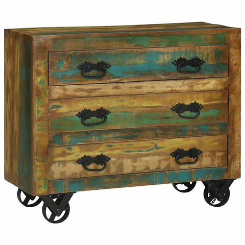 vidaXL Sideboard with Drawer Brown 80 x 30 x 65 cm Solid Reclaim wood