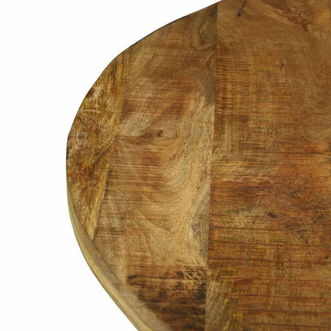 vidaXL Dining Table Black oak 160 x 160 x 76 cm Rough mango wood