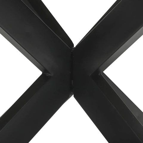 vidaXL Dining Table Black oak 160 x 160 x 76 cm Rough mango wood