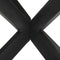 vidaXL Dining Table Black oak 160 x 160 x 76 cm Rough mango wood