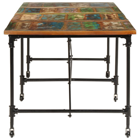 vidaXL Dining Table 220x90x77 cm Solid Wood Reclaimed