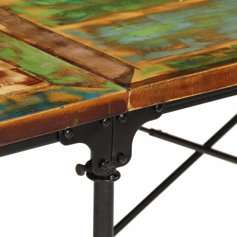 vidaXL Dining Table 220x90x77 cm Solid Wood Reclaimed