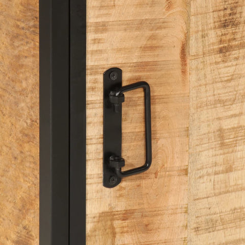 vidaXL Bathroom Cabinet 40x27x90 cm Solid Wood Mango and Iron