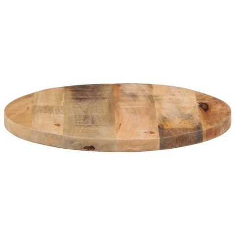vidaXL Table Top Ø 50x3.8 cm Round Solid Wood Rough Mango