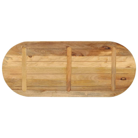 vidaXL Table Top 110x40x2.5 cm Oval Solid Wood Rough Mango