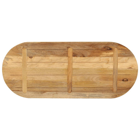 vidaXL Table Top 90x40x3.8 cm Oval Solid Wood Rough Mango
