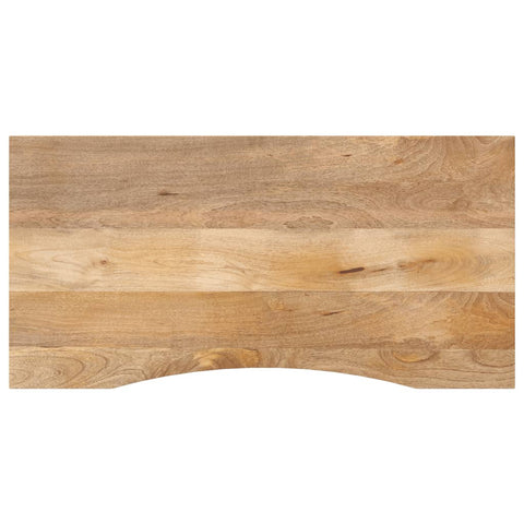vidaXL Desk Top with Curve 120x60x2.5 cm Solid Wood Rough Mango