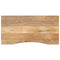 vidaXL Desk Top with Curve 120x60x2.5 cm Solid Wood Rough Mango