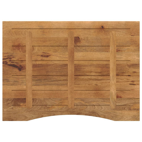 vidaXL Desk Top with Curve 110x80x2.5 cm Solid Wood Rough Mango