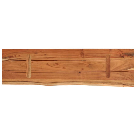 vidaXL Wall Shelf 60x20x2.5 cm Rectangular Solid Wood Acacia Live Edge