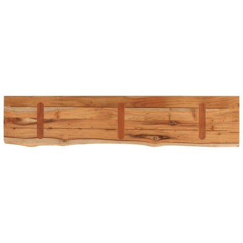 vidaXL Wall Shelf 110x20x2.5 cm Rectangular Solid Wood Acacia Live Edge