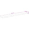vidaXL Wall Shelf 160x20x2.5 cm Rectangular Solid Wood Acacia Live Edge