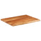 vidaXL Desk Top 90x80x2.5 cm Rectangular Solid Wood Acacia Live Edge