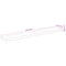 vidaXL Wall Shelf 160x20x3.8 cm Rectangular Solid Wood Acacia Live Edge