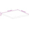 vidaXL Table Top 60x60x2.5 cm Live Edge Solid Wood Rough Mango