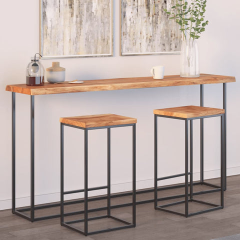 vidaXL Table Top 180x40x2.5 cm Rectangular Solid Wood Acacia Live Edge