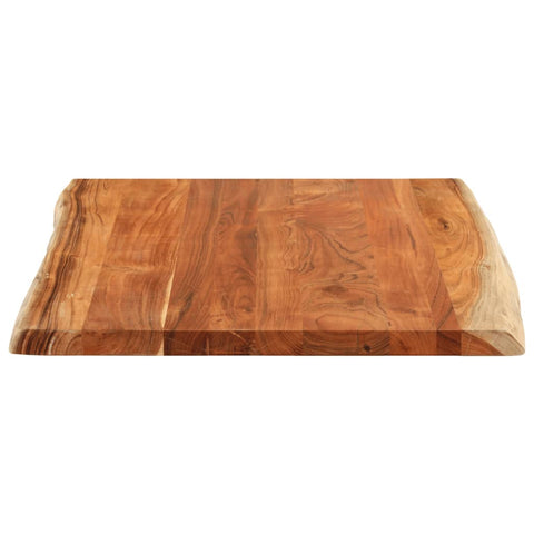 vidaXL Table Top 110x80x2.5 cm Rectangular Solid Wood Acacia Live Edge