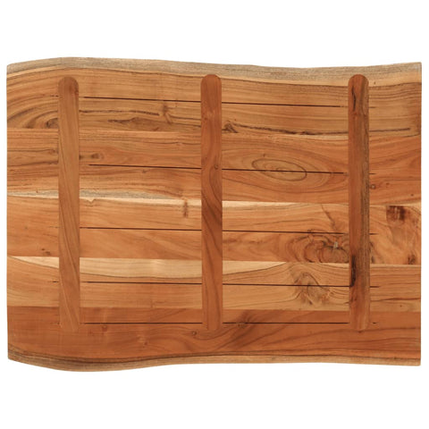 vidaXL Table Top 90x60x3.8 cm Rectangular Solid Wood Acacia Live Edge