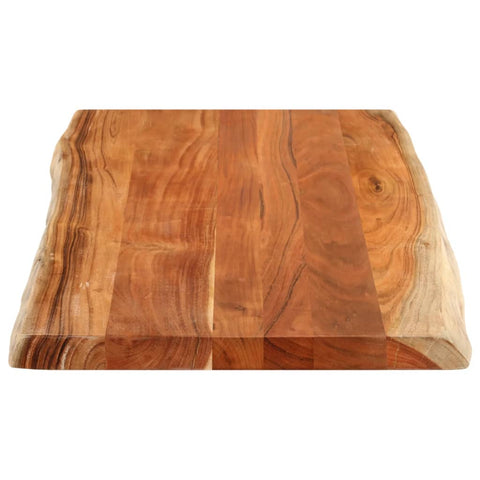 vidaXL Table Top 120x60x3.8 cm Rectangular Solid Wood Acacia Live Edge