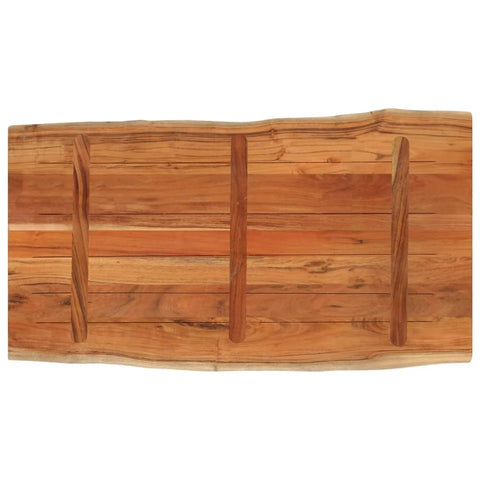 vidaXL Table Top 120x60x3.8 cm Rectangular Solid Wood Acacia Live Edge