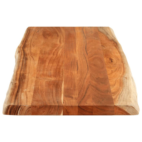 vidaXL Table Top 140x60x3.8 cm Rectangular Solid Wood Acacia Live Edge