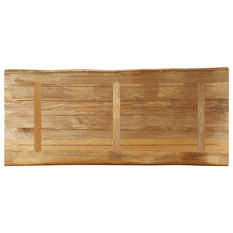 vidaXL Table Top Live Edge 140x60x3.8 cm Solid Wood Rough Mango